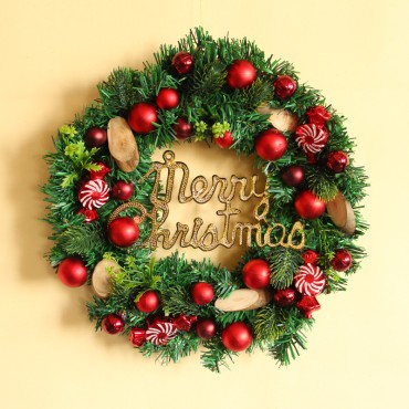 Christmas candy, wreath, door hanging, DIY display window scene decoration, wreath, holiday, Christmas ball, rattan decoration