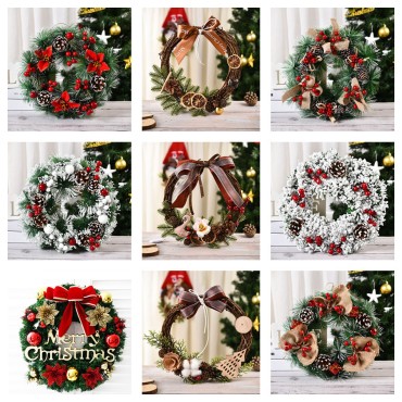 Christmas decorations, wreaths, wreaths, display windows, doors, hanging Teng strips, site layout, wholesale of Christmas wreaths