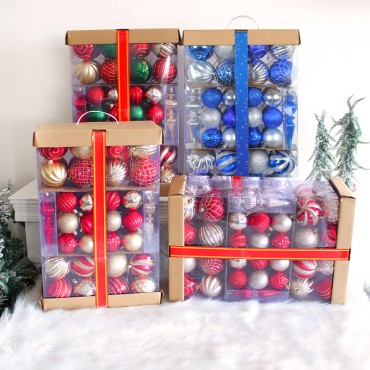 Christmas decorations, colored balls, mixed decorations, Christmas ball decorations, hanging balls, shopping malls, Christmas trees, electroplated ball decorations