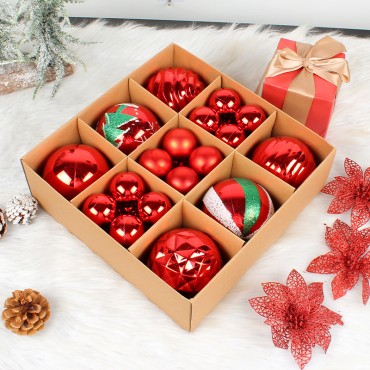 Christmas Decorative Ball Set DIY Colored Christmas Ball Christmas Tree Hanging Ball Decoration Electroplated Ball Hanging Parts