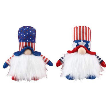 Independence Day Party Supplies Shiny No-face doll Beautiful Cute Old Dwarf Dolls Decorations with top hat