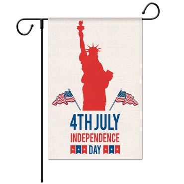 Creative New Design American Independence Day Decorative Flag Sloid Durable Colorful flags for Garden Decoration