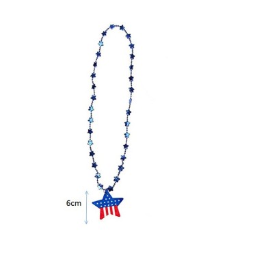 Wholesale Fourth of July Necklace Gorgeous Independence Day Party Bead Chain for Party Decorations