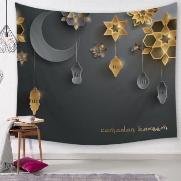 150*130cm Eid Mubarak Living Room decoration Wall Tapestry Hanging Ramadan Eid Mubarak Background