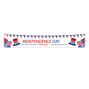 Factory Direct Sale American Fourth of July Banner High quality 300*50cm banners Decorations for Party