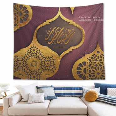 73*95cm Ramadan thin Background Decoration Eid Mubarak Decoration Islamic Muslim Party Wall Tapestry Cloth