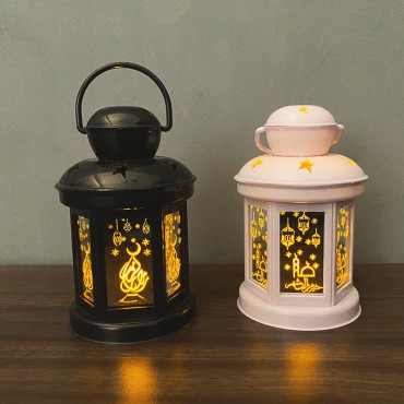 Creative night round light battery Ramadan golden night light gift Eid Mubarak table lamp