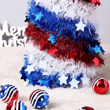 American Independence Day Decorations National Flag Stars Tree Hotel Mall Decoration Folding tree