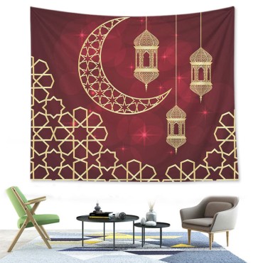 73*95cm Living Room decoration Wall Tapestry   Fireplace Hanging Eid Mubarak Backdrop Wall Tapestry