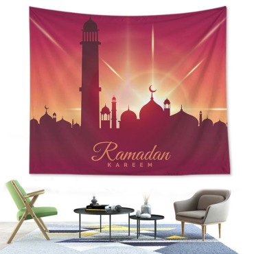 73*95cm Living Room decoration Wall Tapestry   Fireplace Hanging Eid Mubarak Backdrop Wall Tapestry