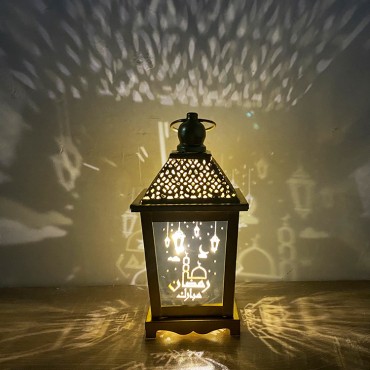 Ramadan EID Iron Wind Lantern Greeting islamic Festival supplies Celebration Eid Mubarak table lamp