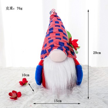 Wholesale No face Forest old man Doll Decoration Independence Day Plush Toys for Holiday Gift