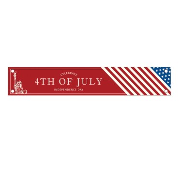 Factory Direct Sale American Fourth of July Banner High quality 300*50cm banners Decorations for Party