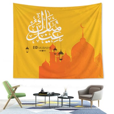 73*95cm Living Room decoration Wall Tapestry   Fireplace Hanging Eid Mubarak Backdrop Wall Tapestry