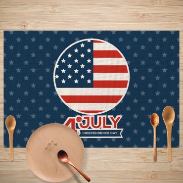 Decorative placemat Independence Day New Design Solid Tablecloth Party Oil-proof Stain-proof Placemats