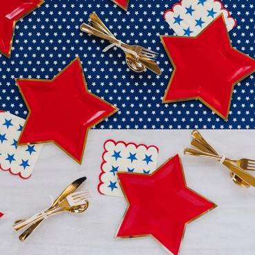 custom American Independence Day 4th of July Party Decoration star paper plate cup napkin USA Party Supplies