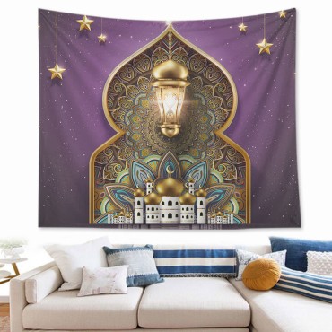 73*95cm Ramadan thin Background Decoration Eid Mubarak Decoration Islamic Muslim Party Wall Tapestry Cloth