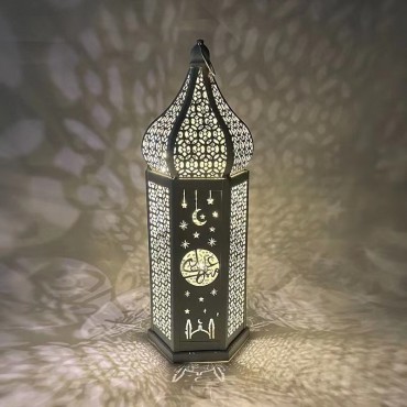 Eid Festival Storm Lantern Hang Led Lamp Decorative Ramadan Iron Ornaments