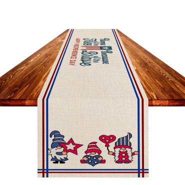 Wholesale New Design Independence Day Decorative Platemats Flax Oil-proof Stain-proof Beautiful Tablecloth for Party