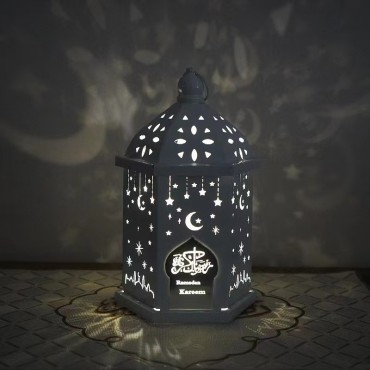 Hot Eid Mubarak Arab Light Lantern Party Led Lamp Mubarak Ramadan Lamp Decoration Muslim Event Party Wind Lamp Crafts Decorate