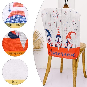 4th of July Decor Independence Day Exquisite Cloth Chair Cover for Home Decorations