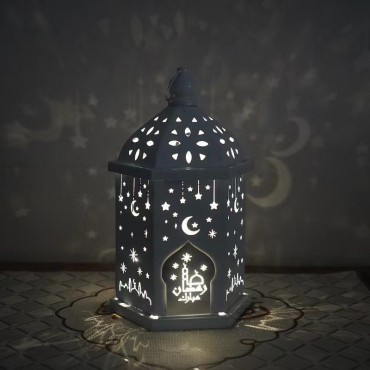 Hot Eid Mubarak Arab Light Lantern Party Led Lamp Mubarak Ramadan Lamp Decoration Muslim Event Party Wind Lamp Crafts Decorate