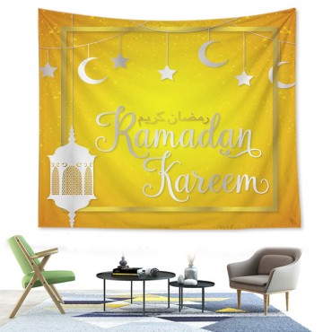 73*95cm Living Room decoration Wall Tapestry   Fireplace Hanging Eid Mubarak Backdrop Wall Tapestry