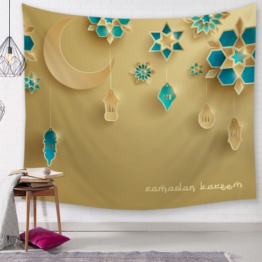 150*130cm Eid Mubarak Living Room decoration Wall Tapestry Hanging Ramadan Eid Mubarak Background