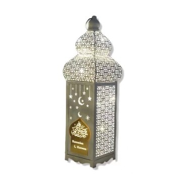 2022 New Arrival Led Ramadan Lanterns Eid Festival Decorative Crafts Ornaments Middle Eastern Lanterns Iron Wind Lanterns