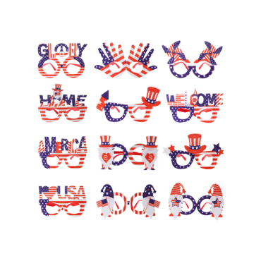 USA Patriotic Design American Flag paper glasses  Independence Day party supplies glasses decoration