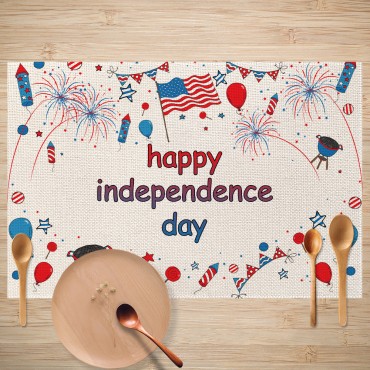 Decorative placemat Independence Day New Design Solid Tablecloth Party Oil-proof Stain-proof Placemats