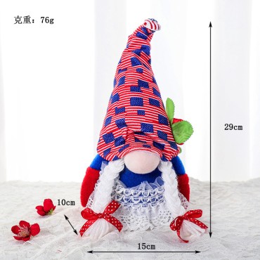 Wholesale No face Forest old man Doll Decoration Independence Day Plush Toys for Holiday Gift