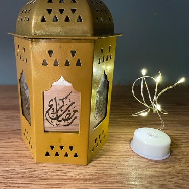 Lighting Decoration Ramadan Lamp Eid Iron Wind Lantern Craft Lantern Islamic led lamp Decorative lantern