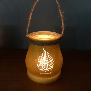 Eid Mubarak Muslim Festival Decorated Led Lights Combination Wall Candlestick  Ramadan Kreem Night Lamp Night Lights