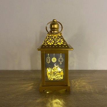 Ramadan EID Iron Wind Lantern Greeting islamic Festival supplies Celebration Eid Mubarak table lamp