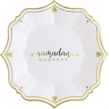 Ramadan Mubarak party plate set tableware tablecloth cup napkins set Themed custom EID Party Supplies