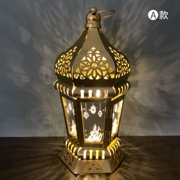 Islamic Eid Home Decoration Ramadan Mini Lantern Light EID Mubarak Table Lights Lamp for Muslim Decorations