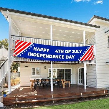 Factory Direct Sale American Fourth of July Banner High quality 300*50cm banners Decorations for Party