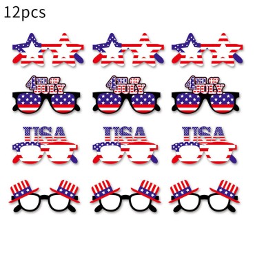 New Design US Independence Day Party set beautiful  American Flag headband necklace sticker