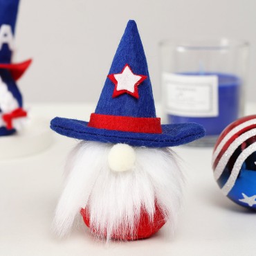 Creative American Independence Day Cute Faceless Old Man Doll with Wizard Hat Rudolph Home Decoration