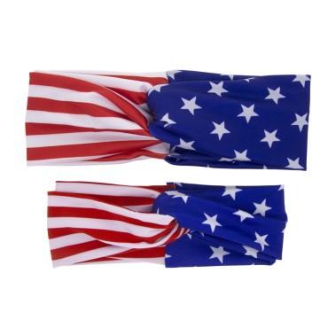 Wholesale new design Independence Day Headband for Adults and Kids National Day Rabbit ears Hair Accessories