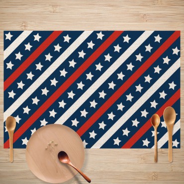 Decorative placemat Independence Day New Design Solid Tablecloth Party Oil-proof Stain-proof Placemats