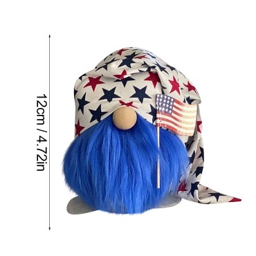 Wholesale Creative Independence Day doll Festival Home Decor Toy Beautiful Cute  No-face Old Dwarf Dolls Printing American Flag