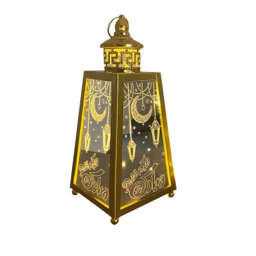 Iron Lamp decorations  Eid Mubarak Ramadan Lamp Eid Festival  Eid Mubarak  LED Light