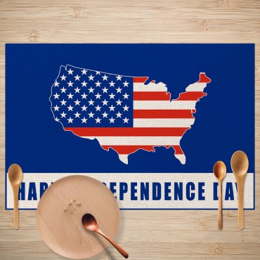 Decorative placemat Independence Day New Design Solid Tablecloth Party Oil-proof Stain-proof Placemats