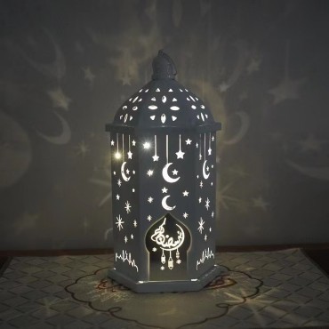 Hot Eid Mubarak Arab Light Lantern Party Led Lamp Mubarak Ramadan Lamp Decoration Muslim Event Party Wind Lamp Crafts Decorate