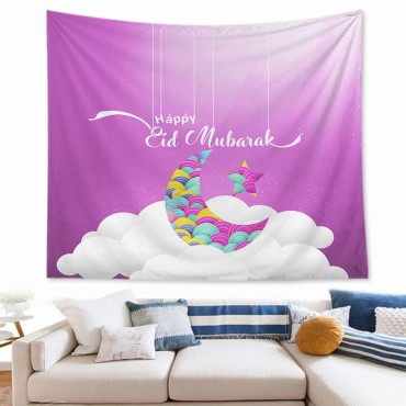 73*95cm Ramadan thin Background Decoration Eid Mubarak Decoration Islamic Muslim Party Wall Tapestry Cloth