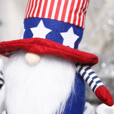 American Independence Day Doll Decorations with National Flag Faceless dolls Old Man Rudolph Toy Decoration