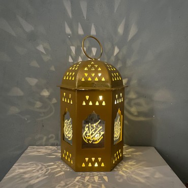 Lighting Decoration Ramadan Lamp Eid Iron Wind Lantern Craft Lantern Islamic led lamp Decorative lantern