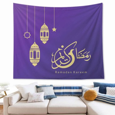 73*95cm Ramadan thin Background Decoration Eid Mubarak Decoration Islamic Muslim Party Wall Tapestry Cloth